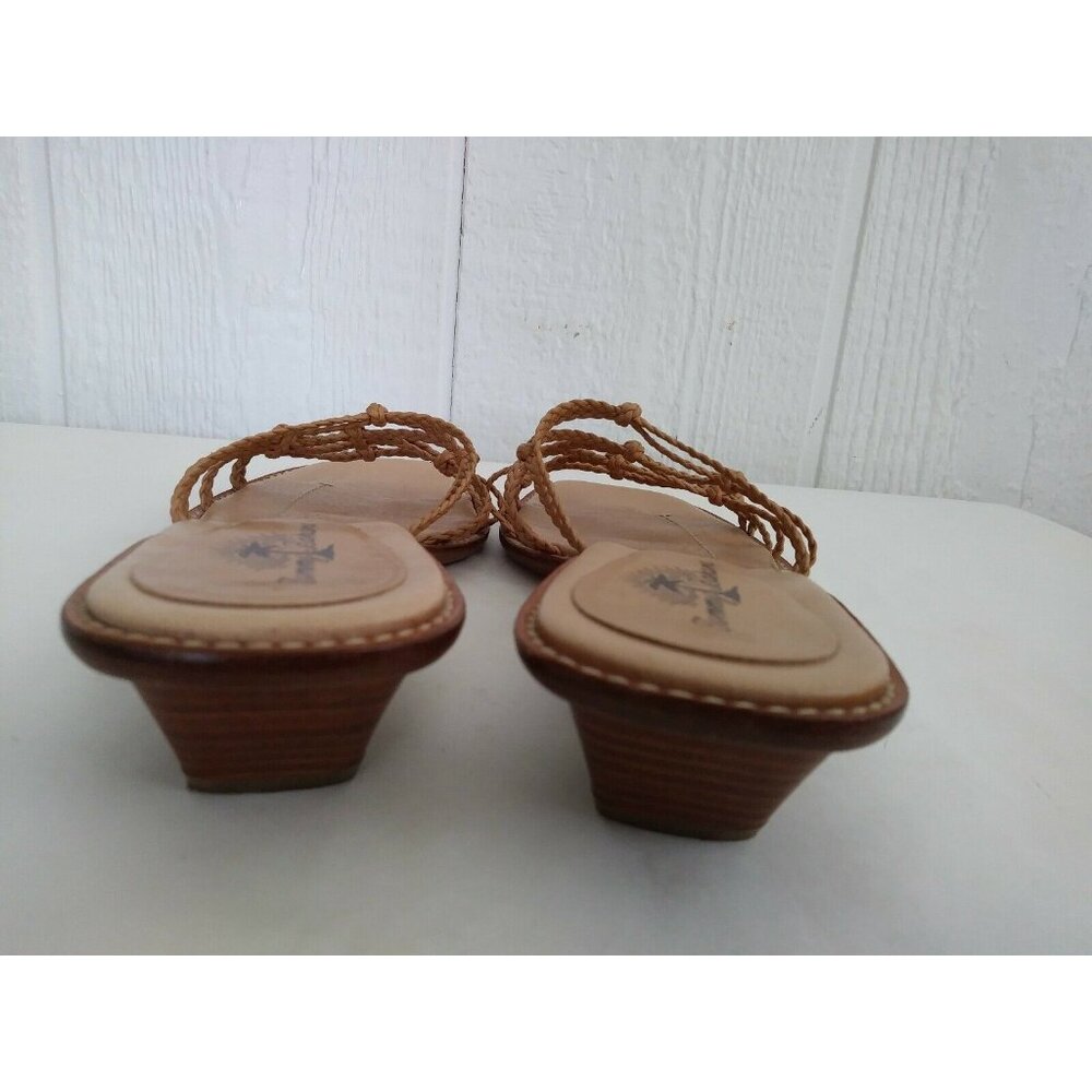 Tommy Bahama Women's Tan Knotted Braided Slip On Slide Low Heel Sandal Sz 8.5 M - Picture 8 of 8
